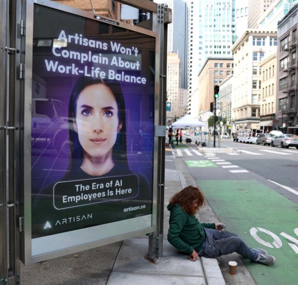 Stop Hiring Humans billboards in SF